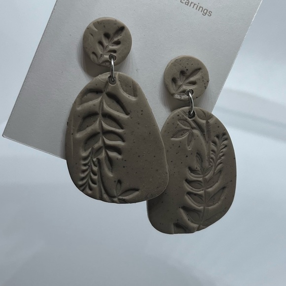 Large Handmade Clay Earrings - Picture 11 of 13